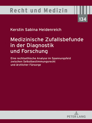 cover image of Medizinische Zufallsbefunde in der Diagnostik und Forschung